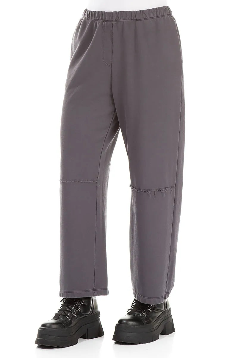Straight Graphite Cotton Trousers 3