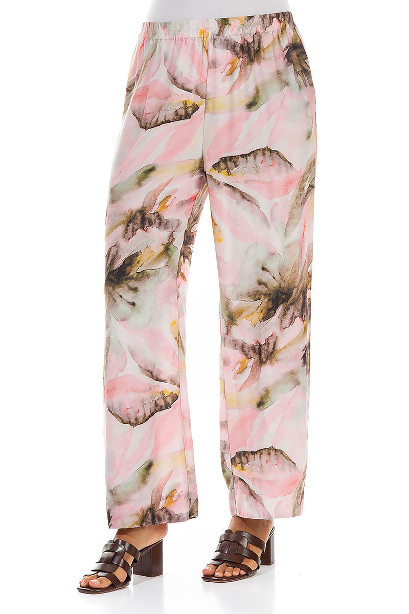 Straight Oasis Silk Bamboo Trousers 3