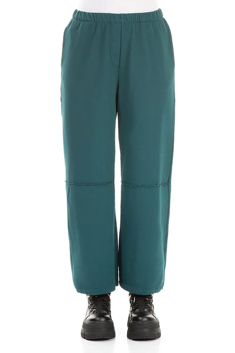 Straight Peacock Cotton Trousers 1