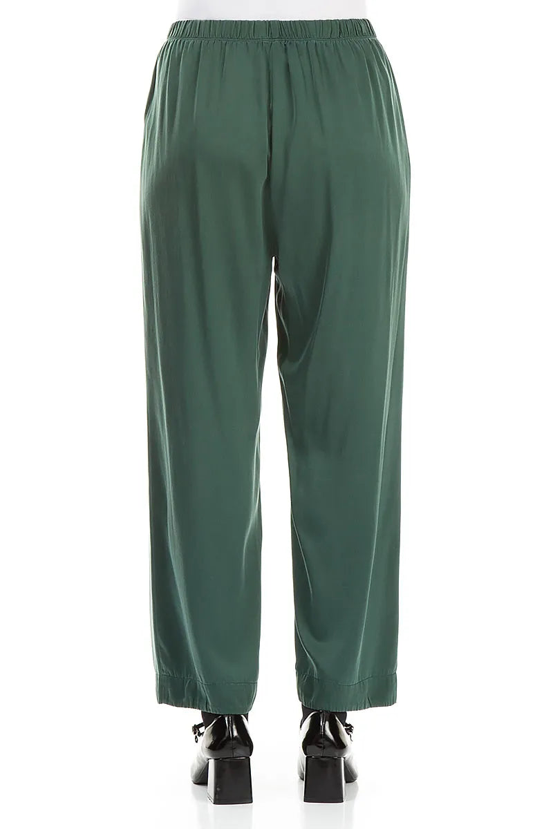 Straight Peacock Silk Trousers 2