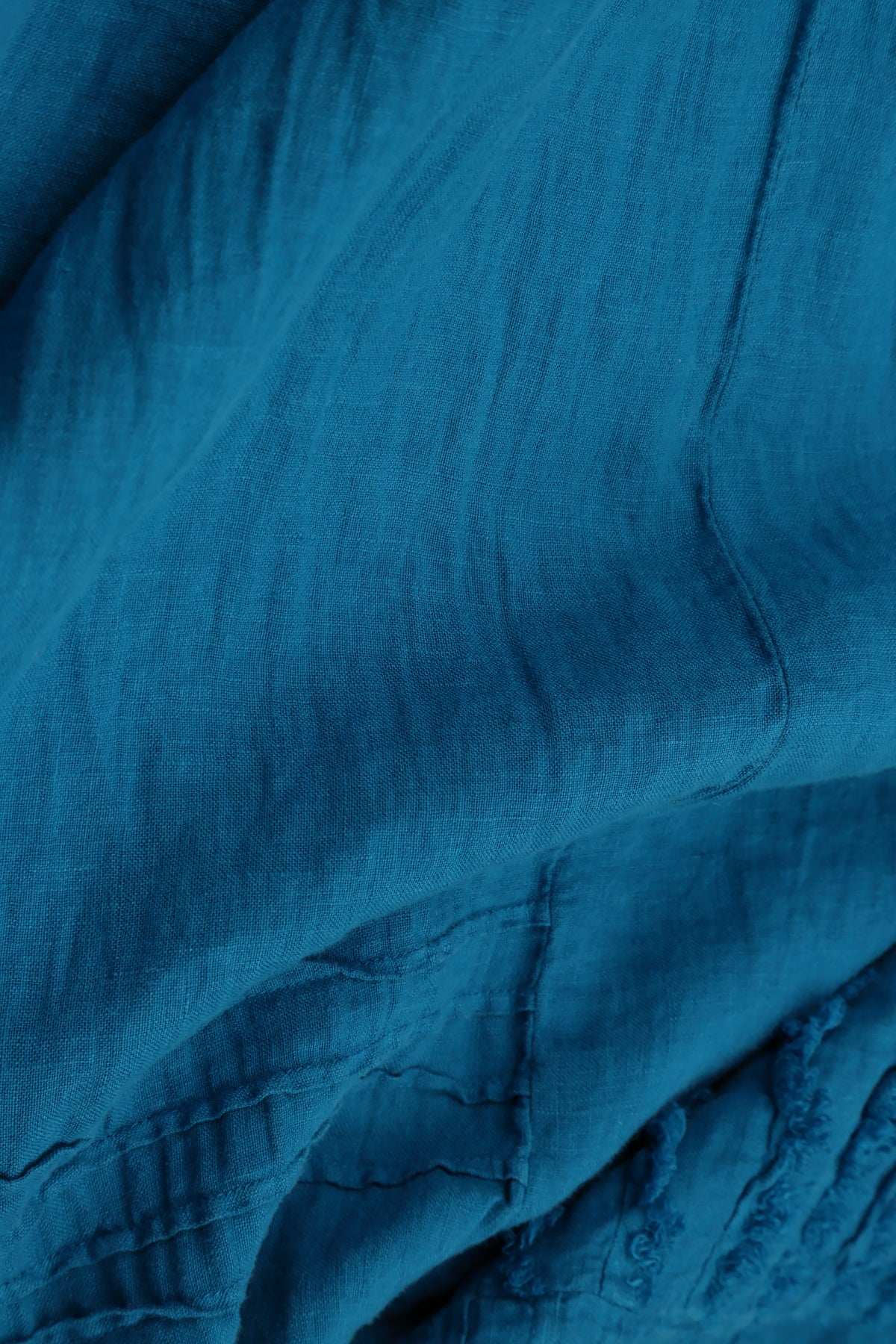 Trägertop aus kobaltblauem Leinen