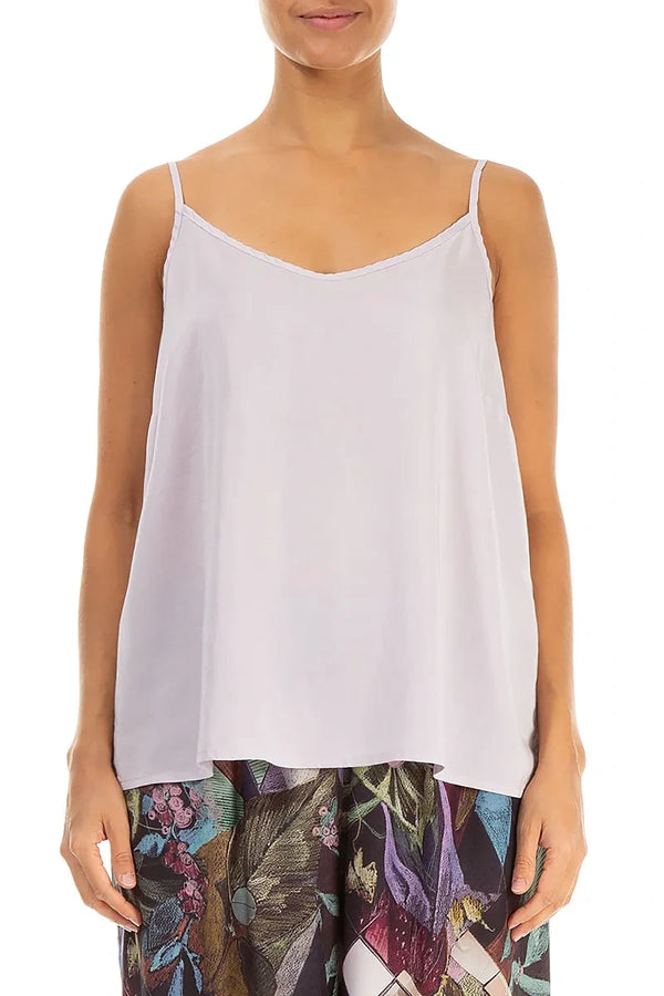 Strappy Lilac Pure Silk Camisole Top 1