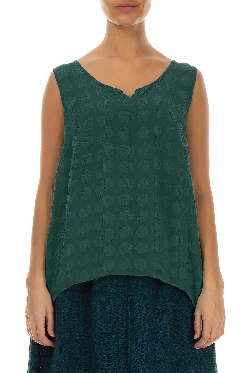 Sweetheart Neck Peacock Bubble Silk Top 1