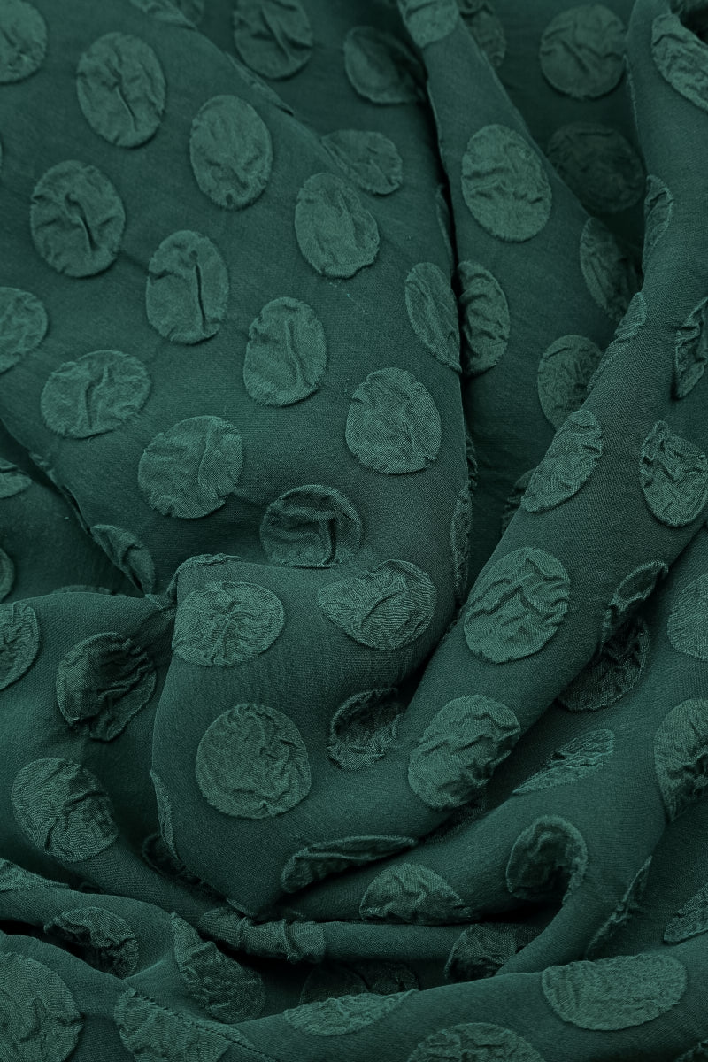 Sweetheart Neck Peacock Bubble Silk Top 5