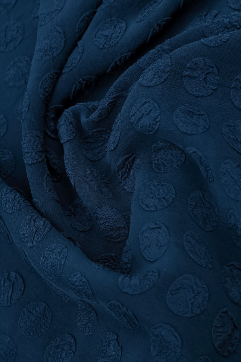 Sweetheart Neck Royal Blue Bubble Silk Top 5