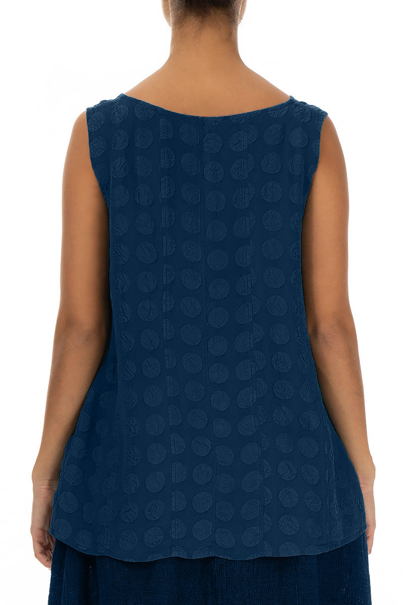 Sweetheart Neck Royal Blue Bubble Silk Top 2