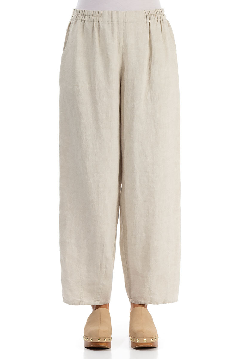Taper Natural Linen Trousers