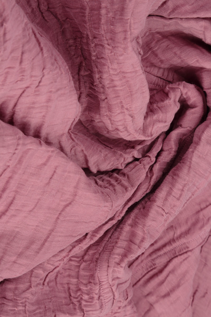 Tapered Barrel Mauve Taupe Crinkled Silk Trousers 5