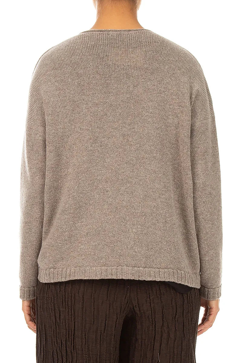Tie Front Beige Cashmere Cardigan 2