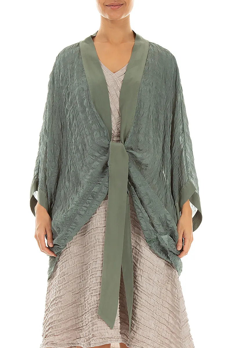 Veste en soie texturée Sage à nouer