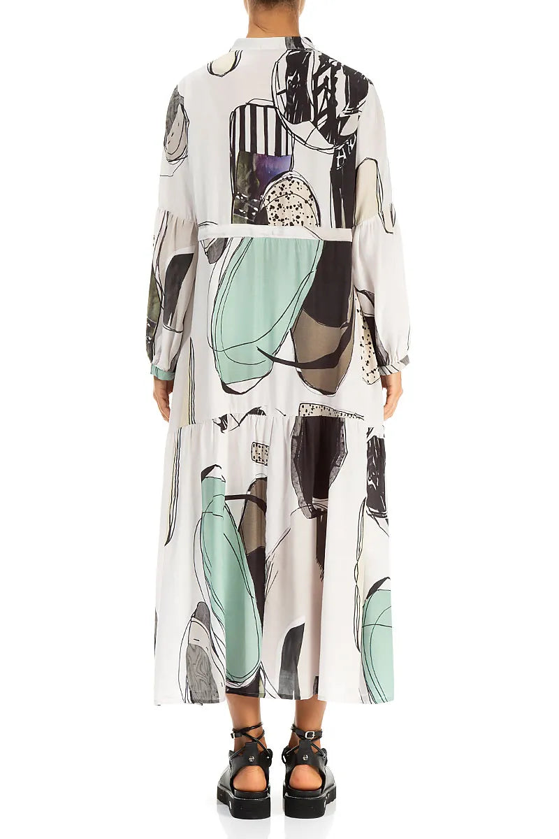 Tie Up Tumbled Stone Silk Bamboo Dress 2