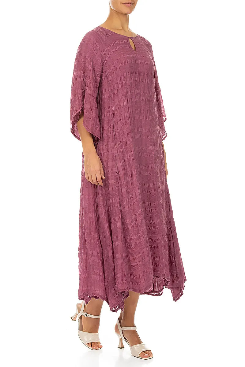 Tiered Antique Ruby Light Silk Dress 3