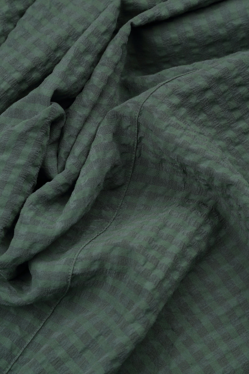 Robe en soie texturée superposée Sage