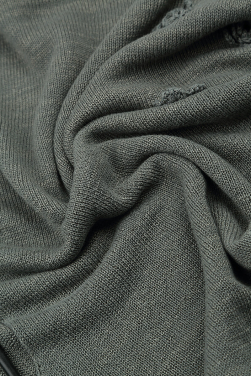 Tie up Sage Linen Cardigan 6