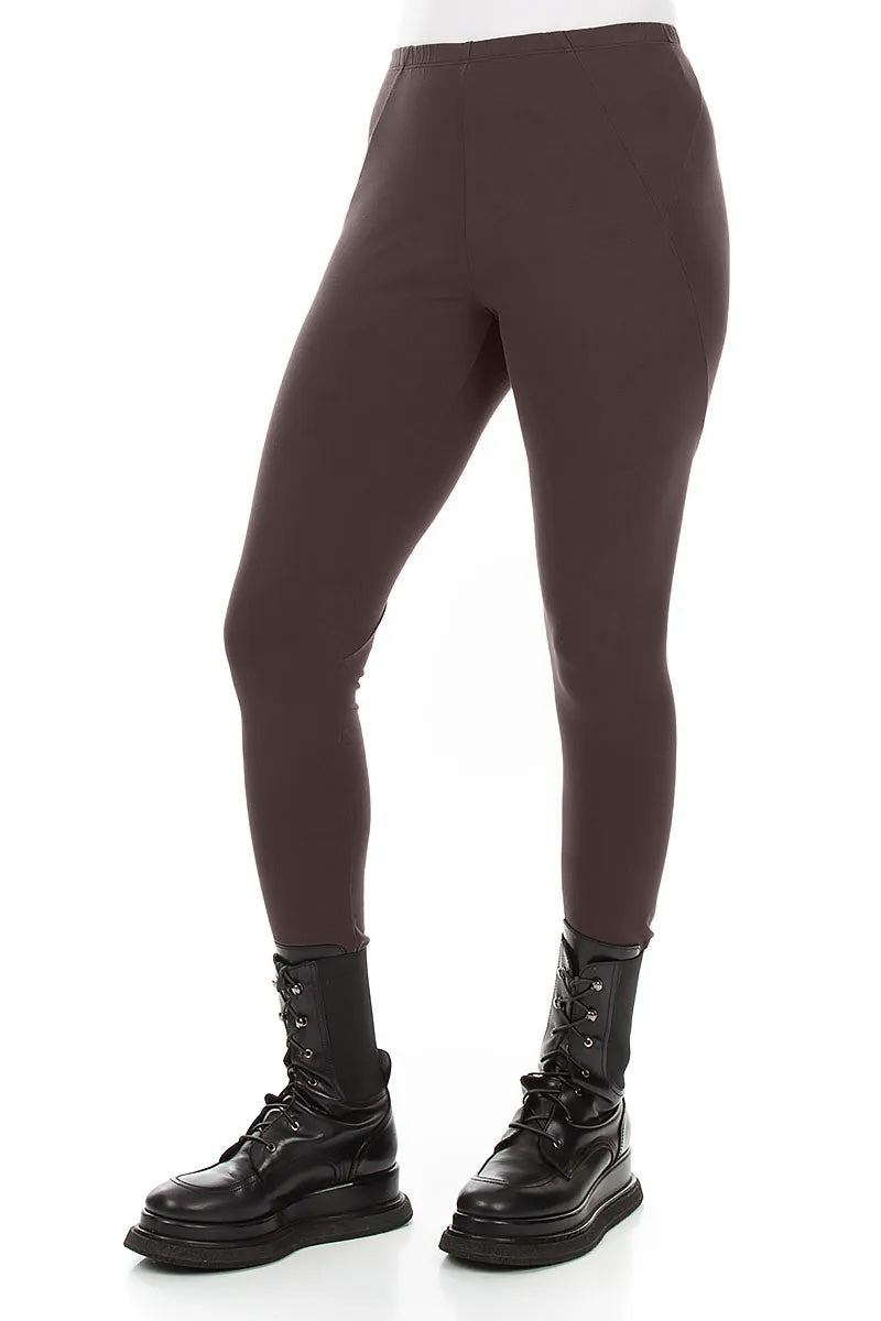 Trüffelbraun Baumwolle Leggings