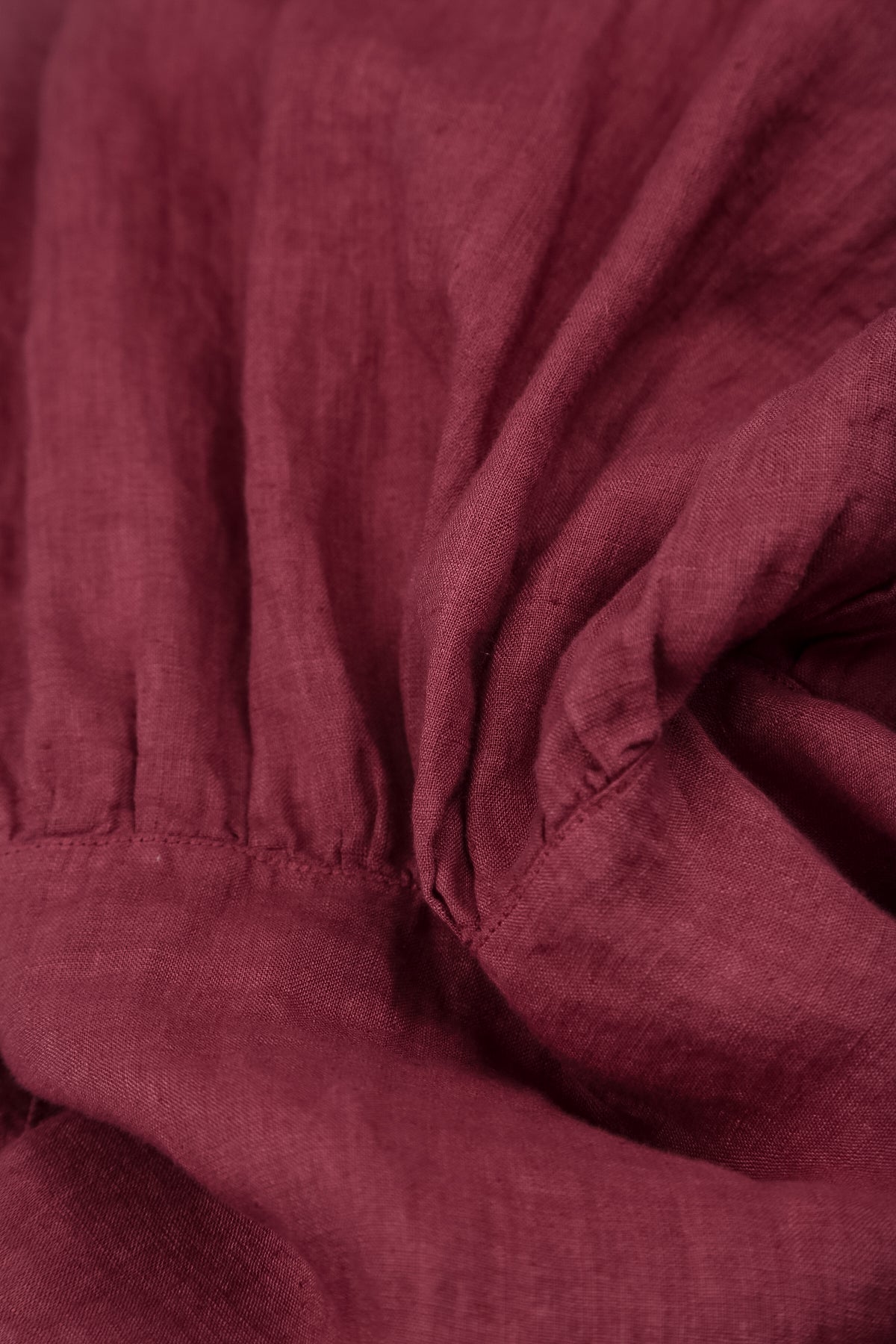 Tucks Decorated Antique Ruby Linen Dress 6