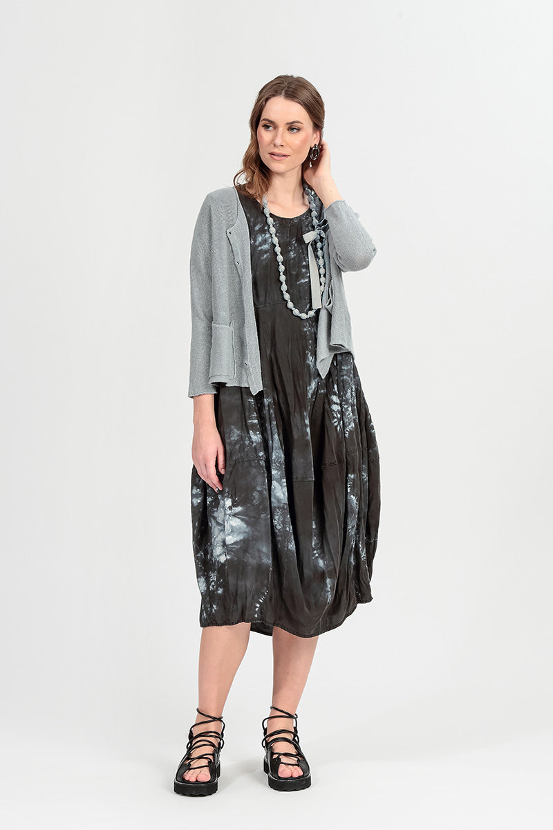 Gilet en lin gris à deux poches