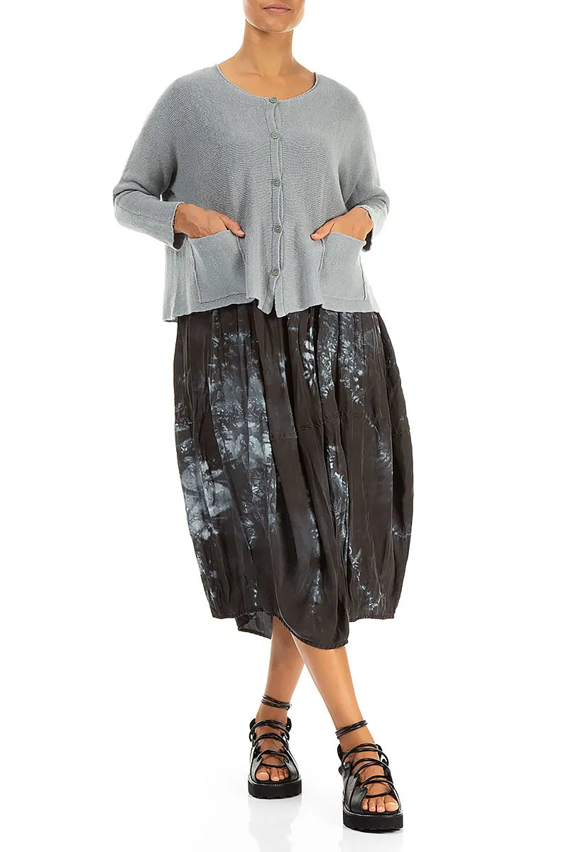 Gilet en lin gris à deux poches