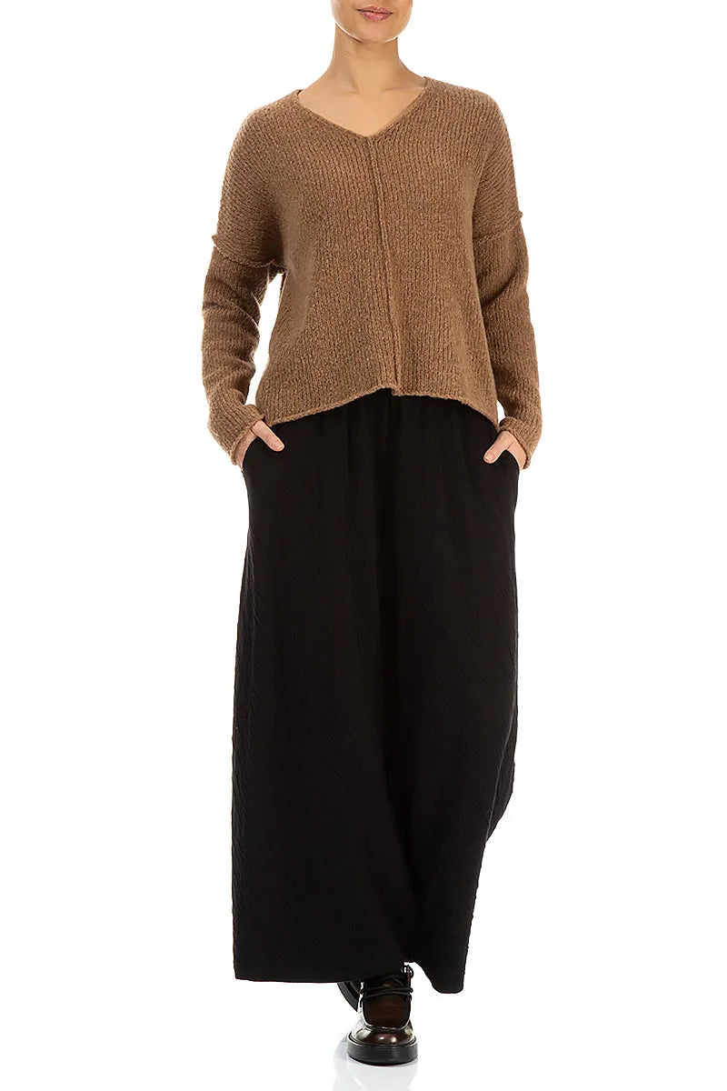 V-Neck Caramel Wool Sweater 4
