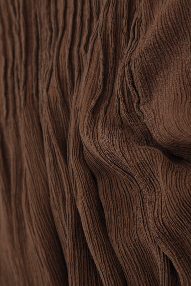 V-Neck Chocolate Silk Viscose Blouse 5