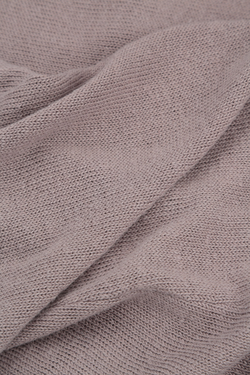 V-Neck Greige Linen Jumper 5