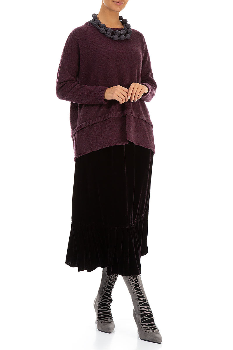 Vintage Violet Silk Bead Necklace 2