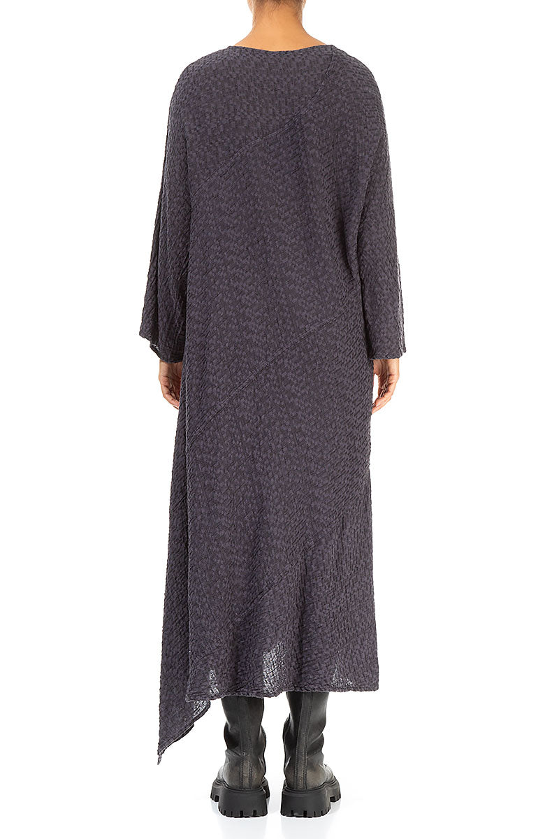 Violet Textured Linen Dress 2