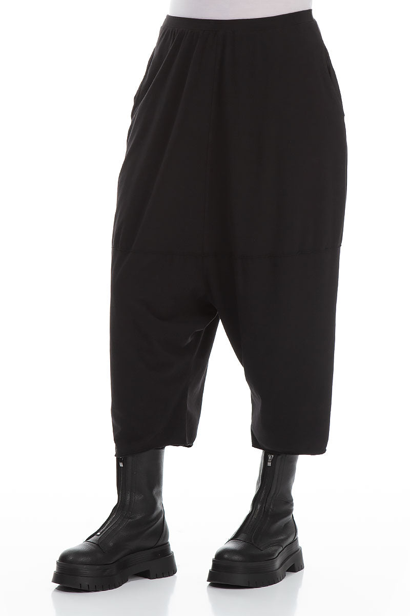 Pantalon noir large et ample en Coton