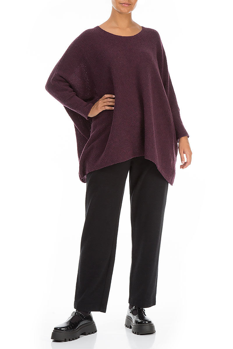 Wide Boxy Mulberry Wool Sweater 4