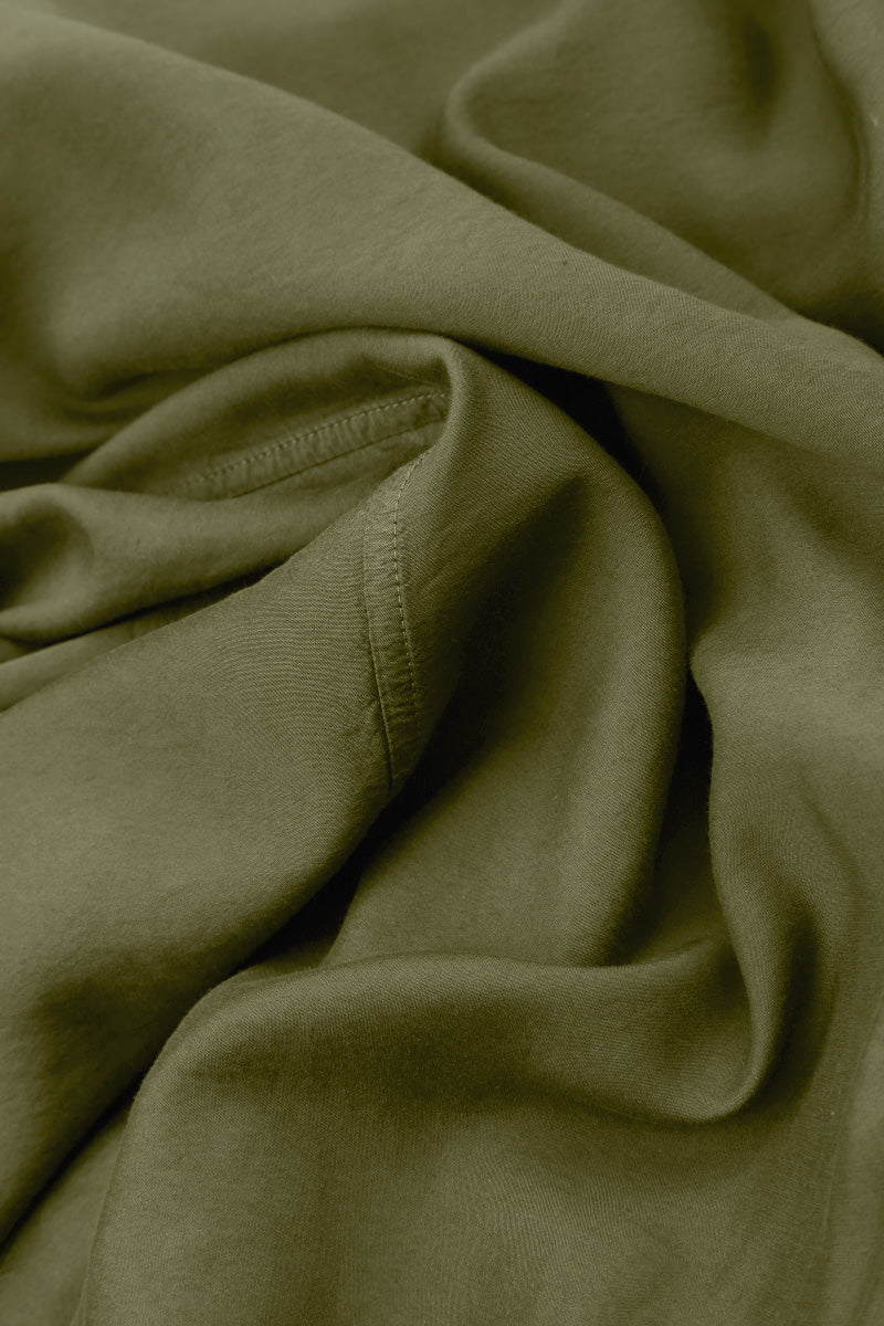 Wide Forest Mist Silk Cotton Trousers 4