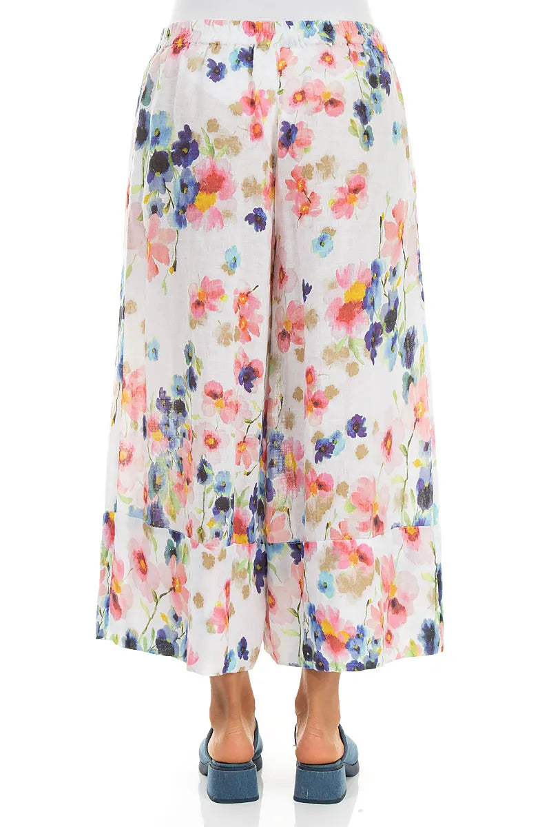 Culottes aus Leinen „Primrose“ mit weitem Beinabschluss