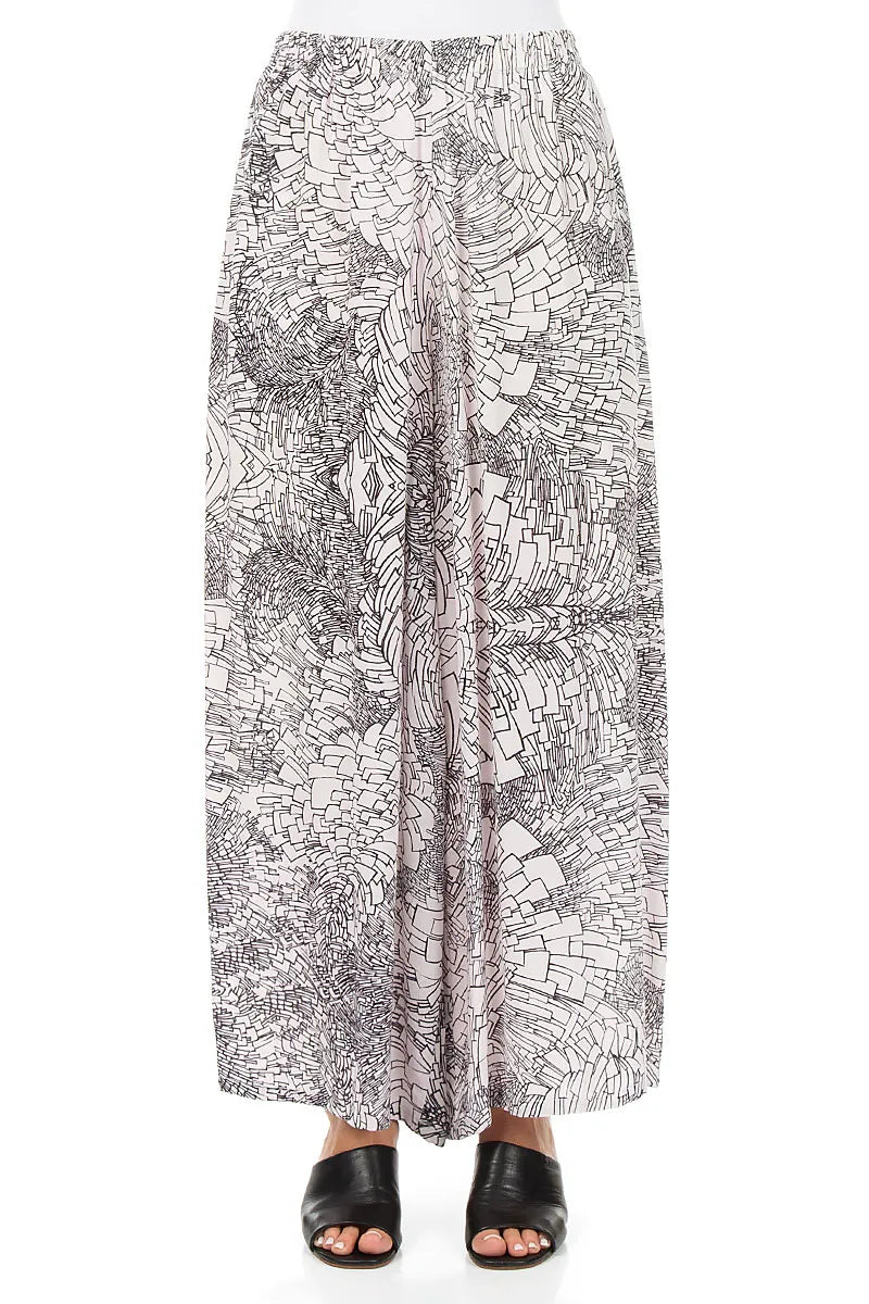 Pantalon ample en viscose texturée à effet froissé