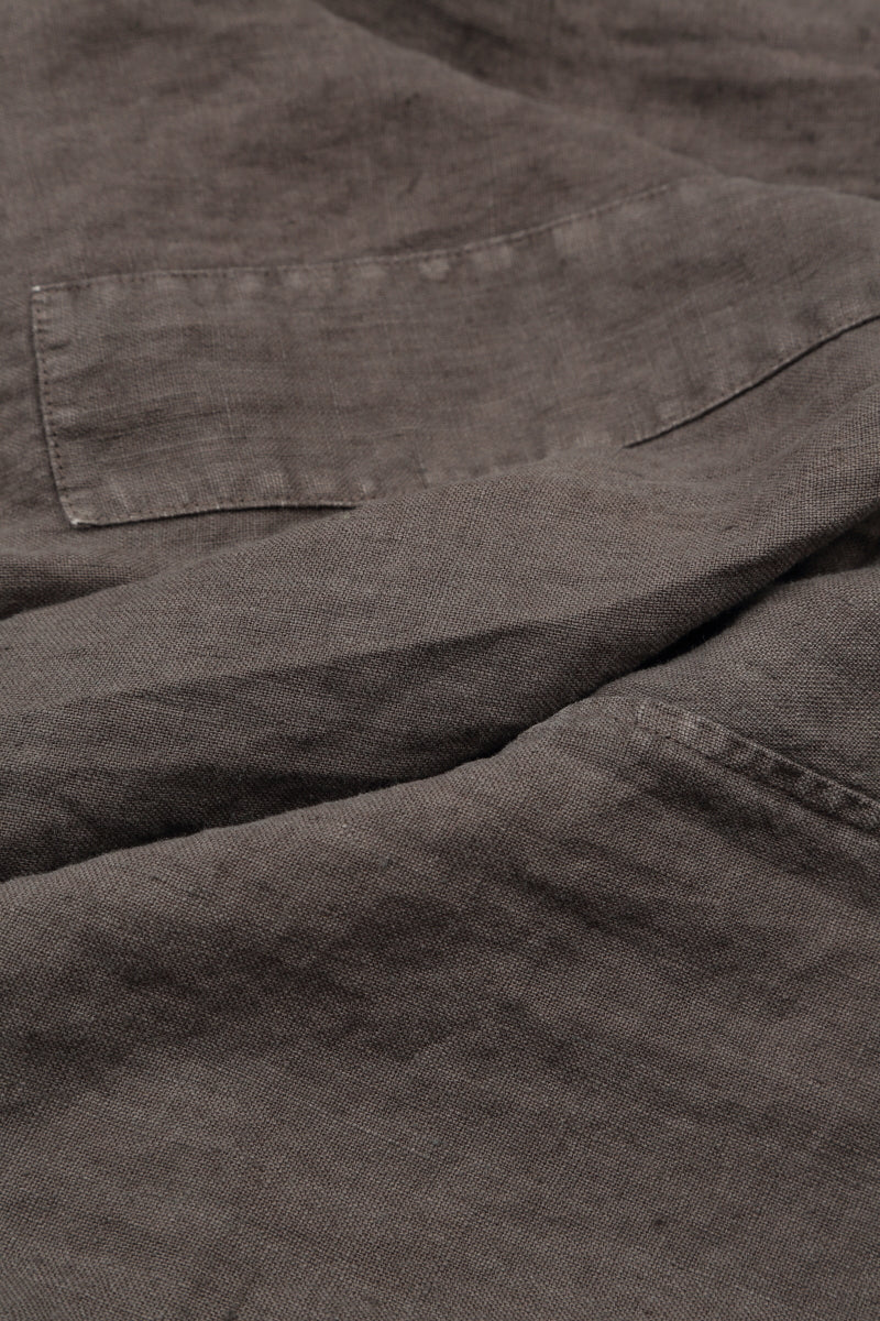 Wide Truffle Off-Dye Linen Trousers 4