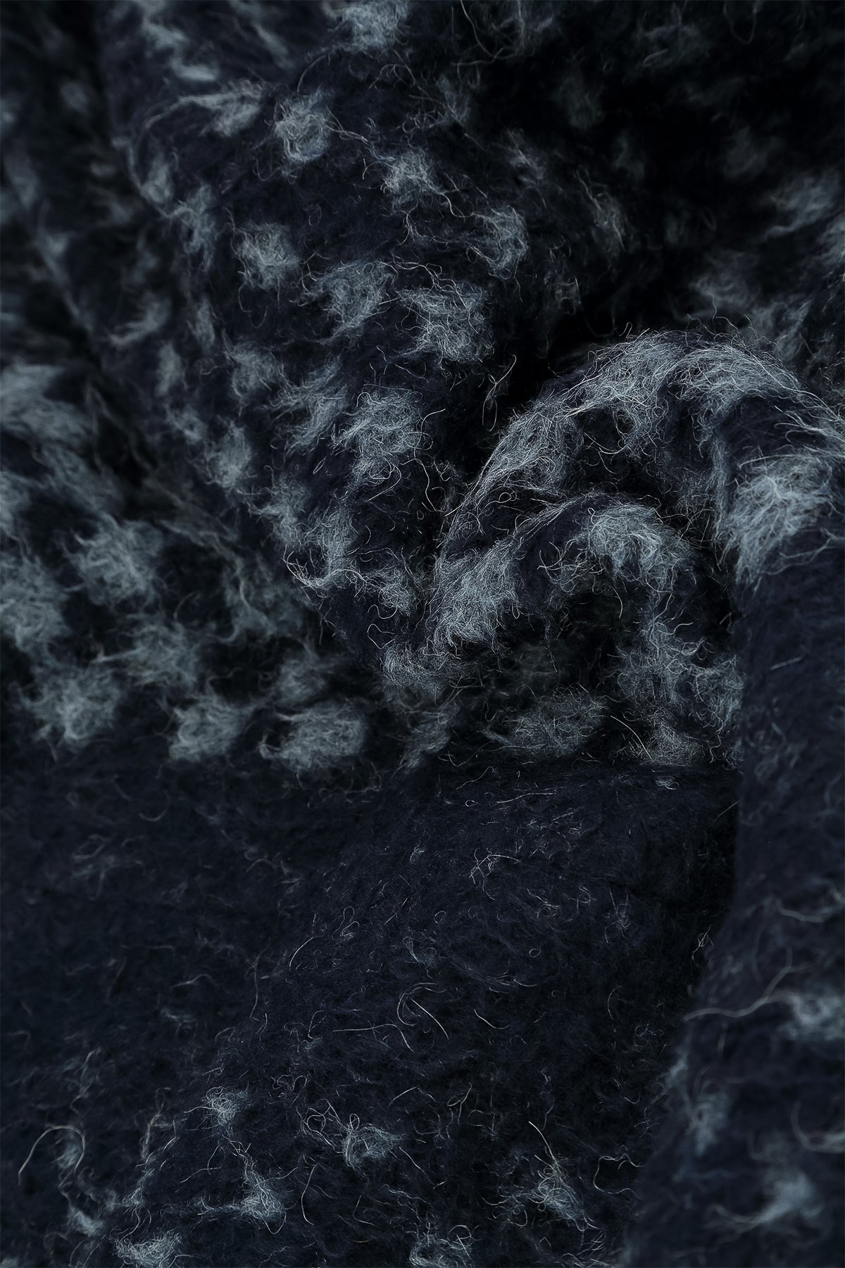 Blue Alpaca Wool Trapeze Coat 7