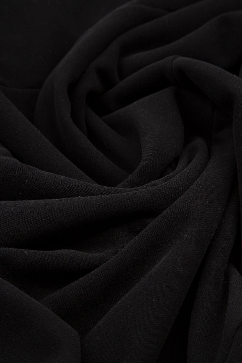 Black Cotton Midi Skirt 4