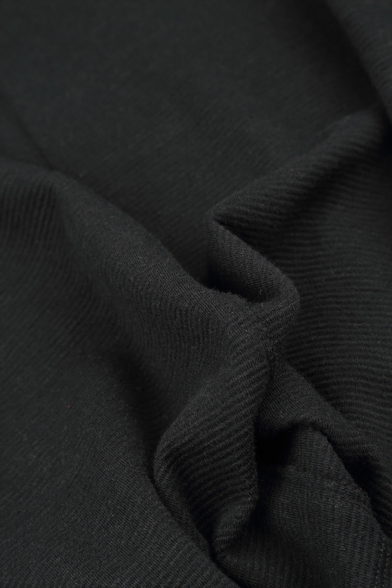 Black Rib Cotton Wool Tunic 5