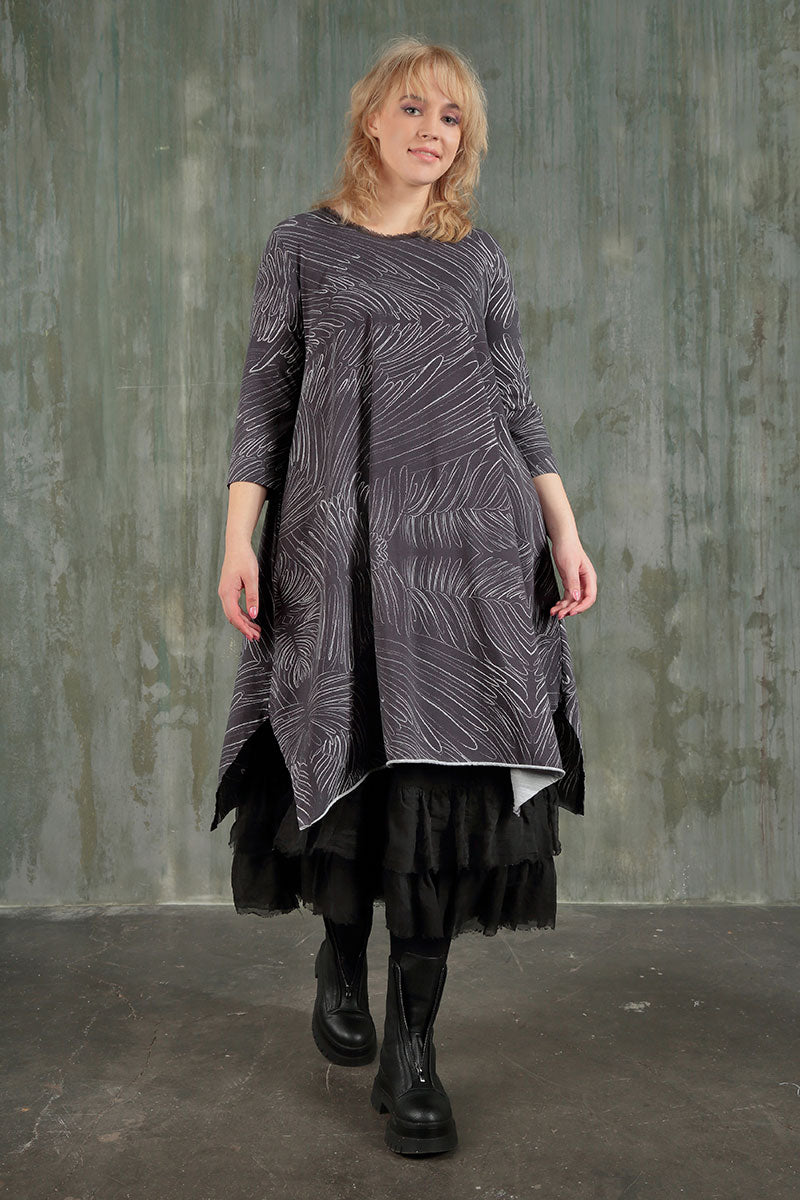 Feather Grey Cotton Midi Dress 6