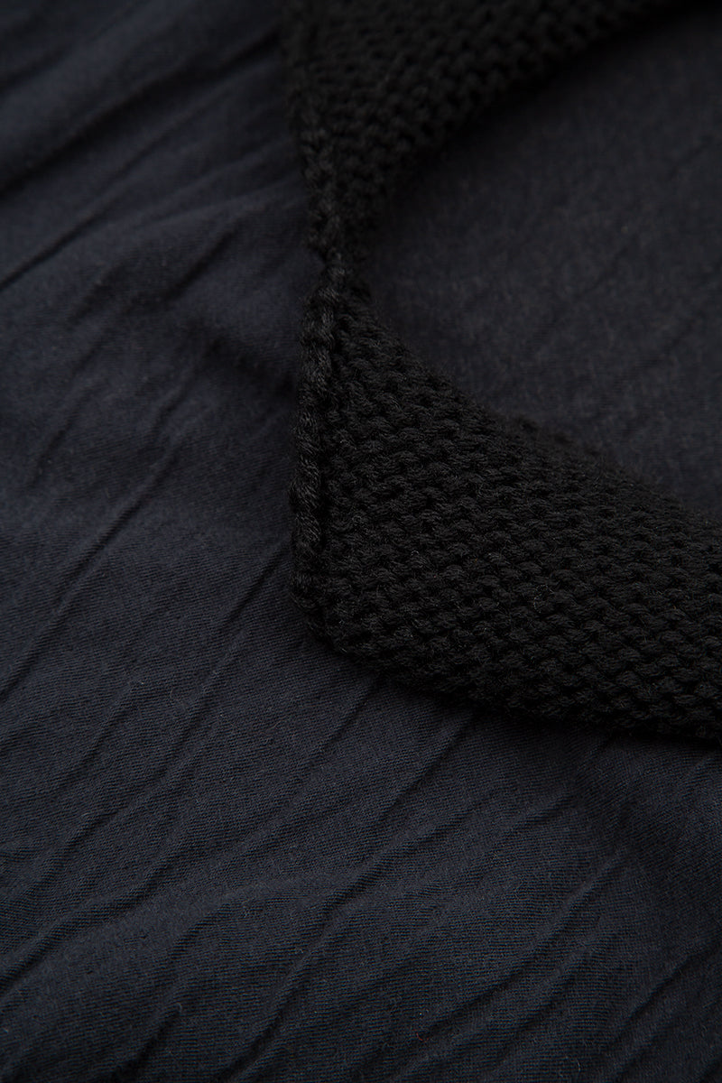 Flared Loose Grey Wavy Cotton Dress 5