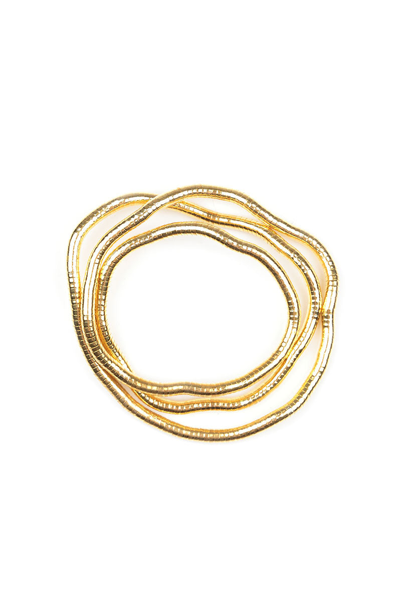 Flexible Golden Metal Necklace - Bracelet