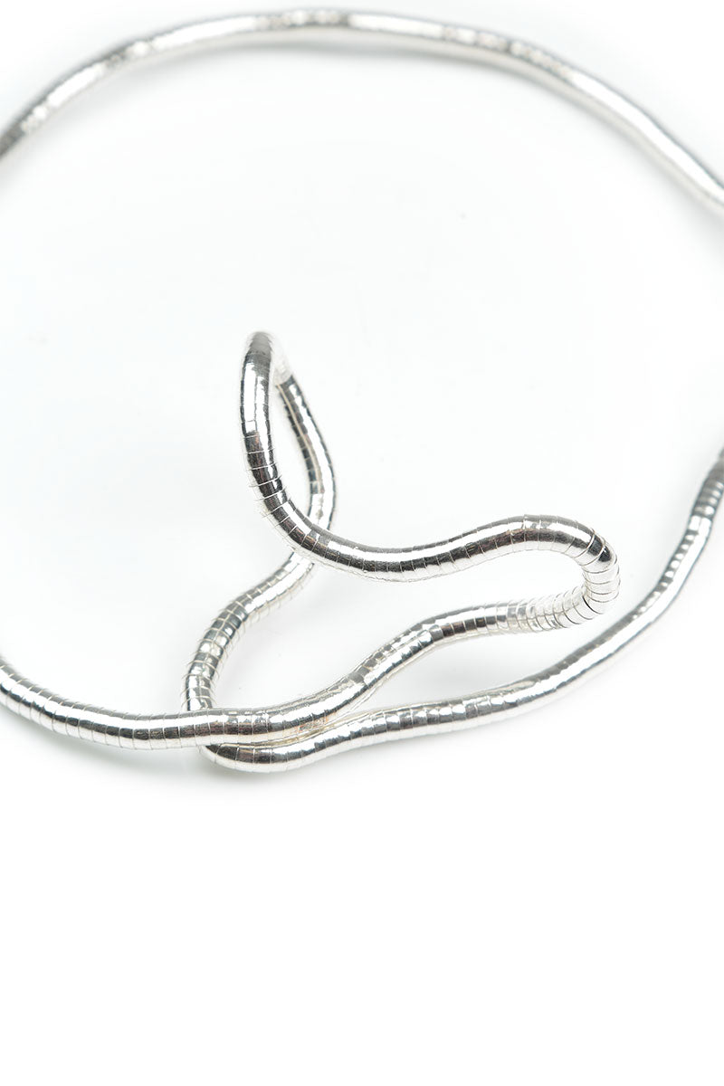 Flexible Silver Metal Necklace - Bracelet 5