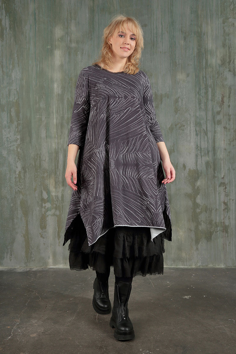 Frilled Black Silk Chiffon Underskirt 5