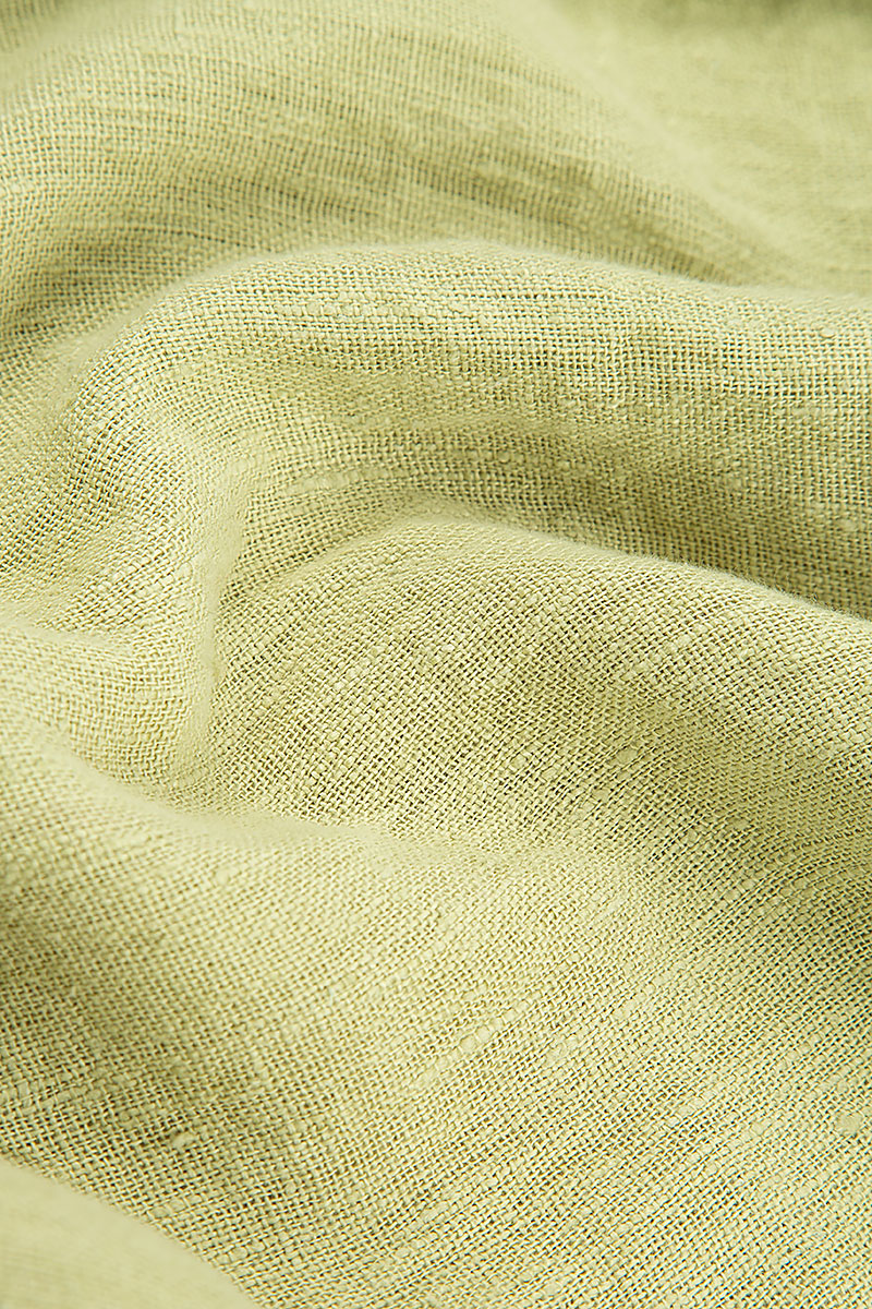 Decorated Lime Linen Tunic 5