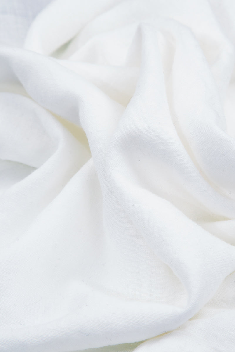 Cropped White Linen Trousers 4