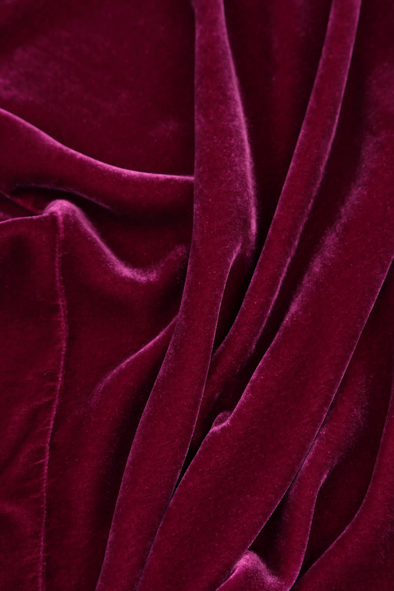 Loose Royal Fuchsia Silk Velvet Tunic 5