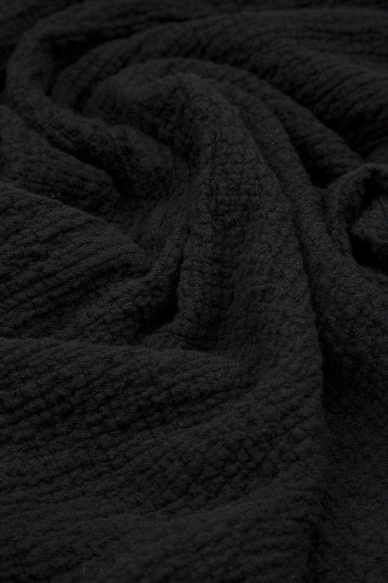 Midi Black Wool Dress 6