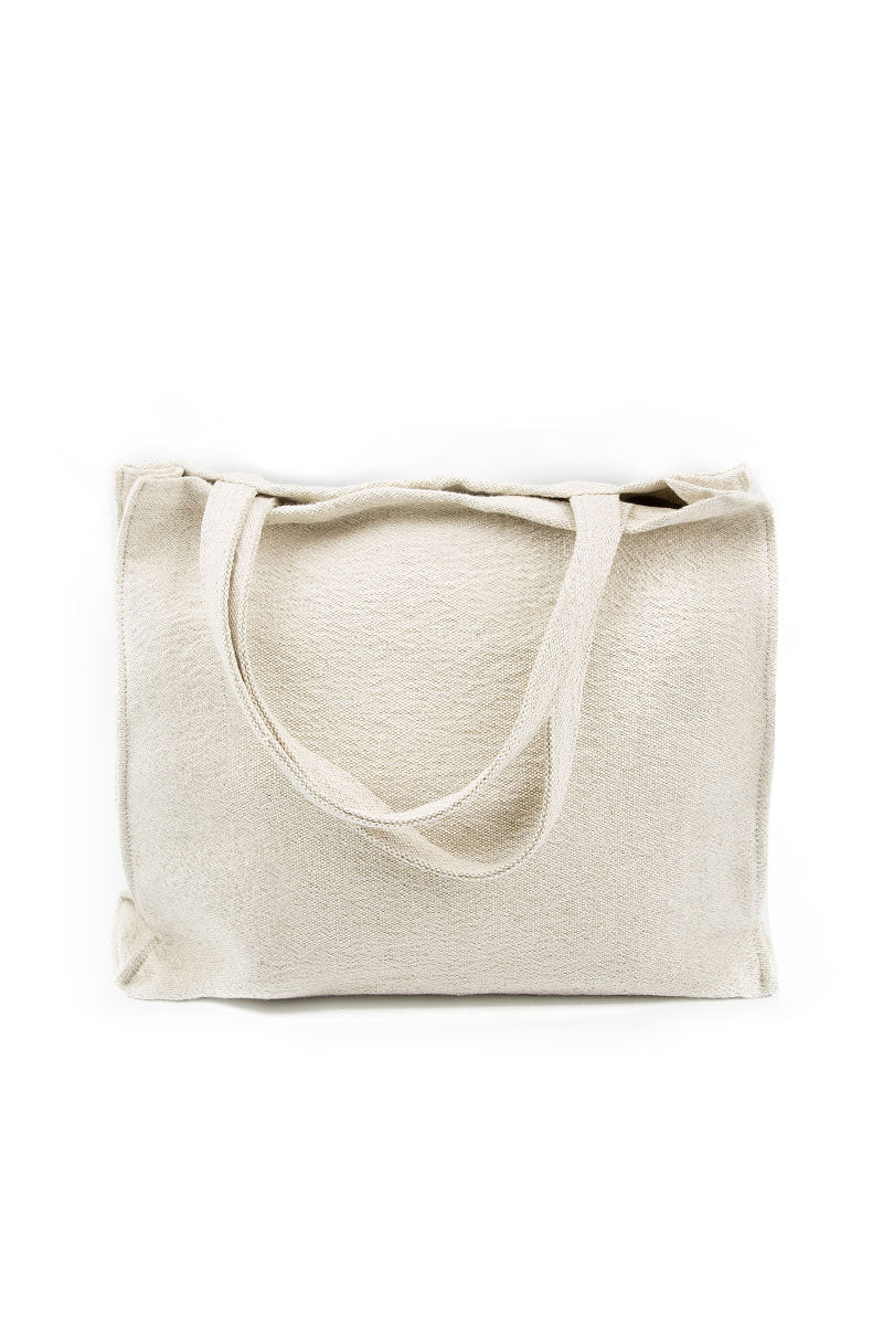Natural Firm Linen Tote Bag