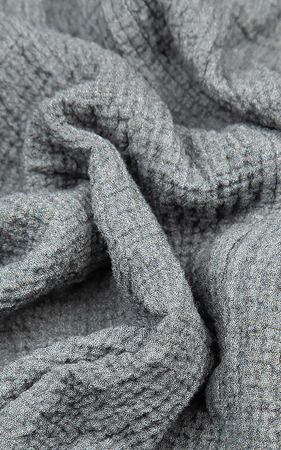 Ruffle Hem Grey Wool Bomber Dress 5