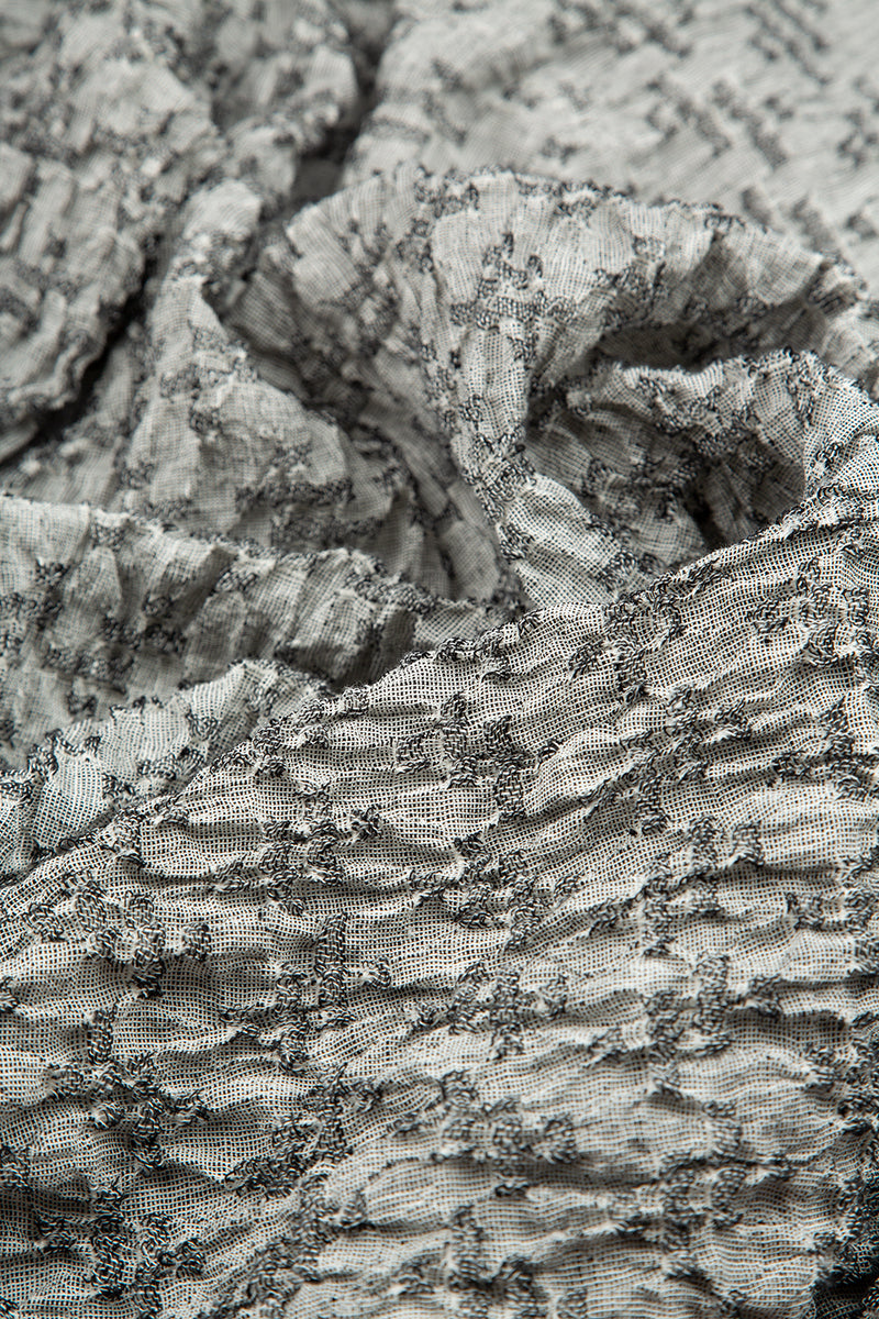 Geometric Texture Grey Linen Jacket 5