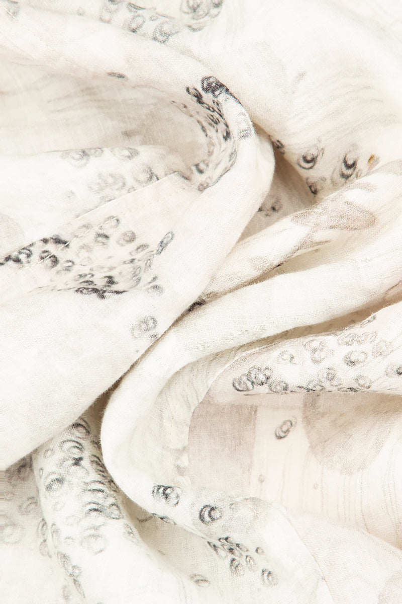 Short Sleeves Blossom Linen Dress 5