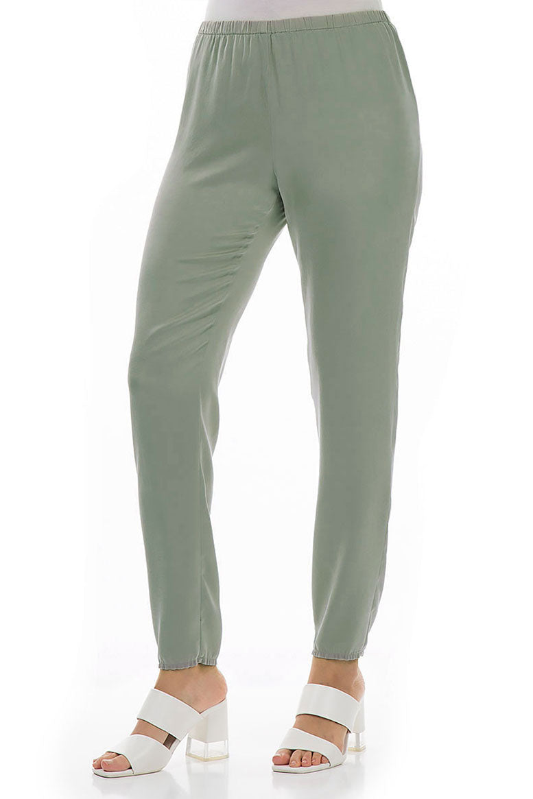 Stylish Pistachio Silk Leggings 3